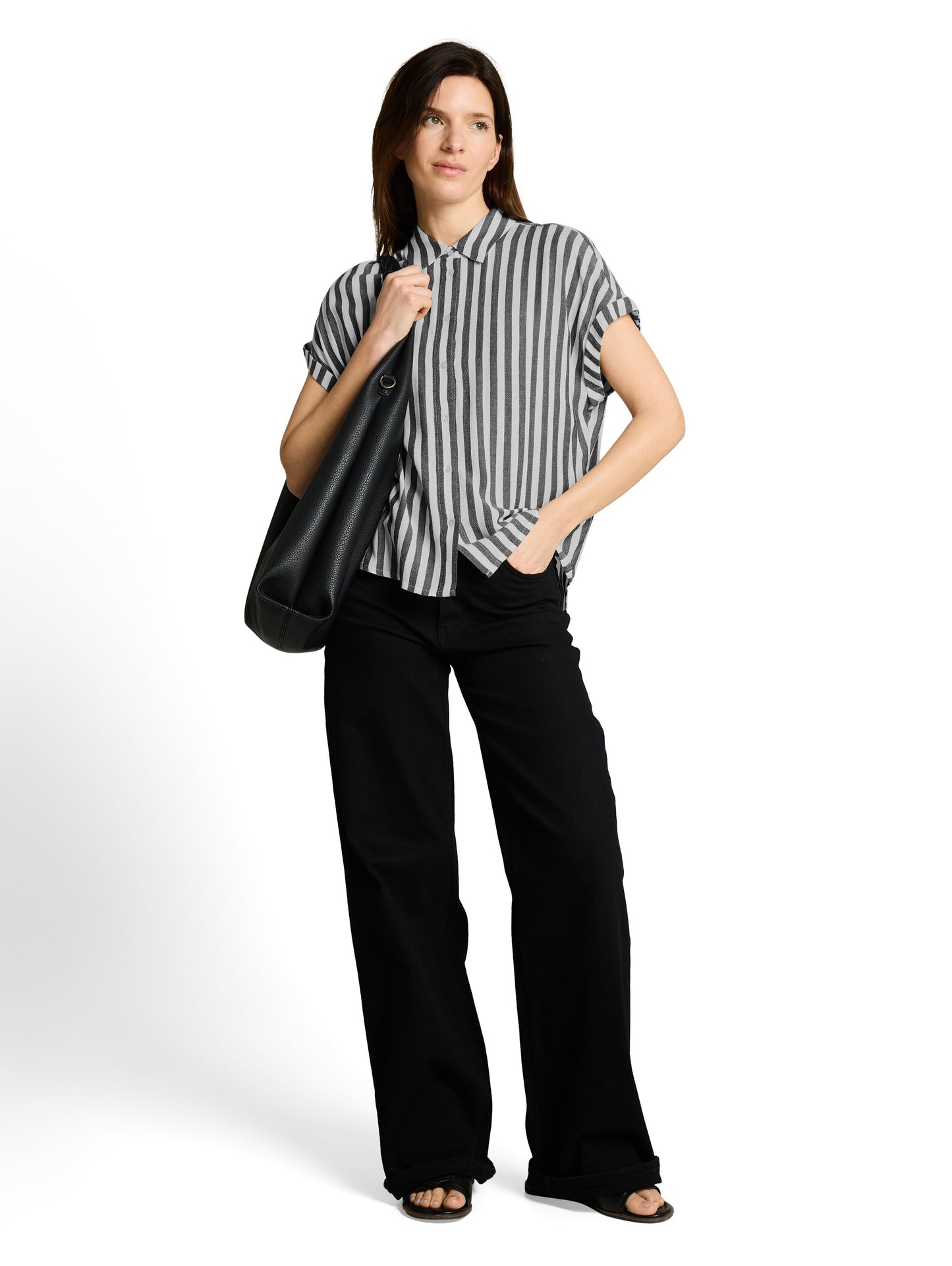 Loose Fit Bluse mit Streifen