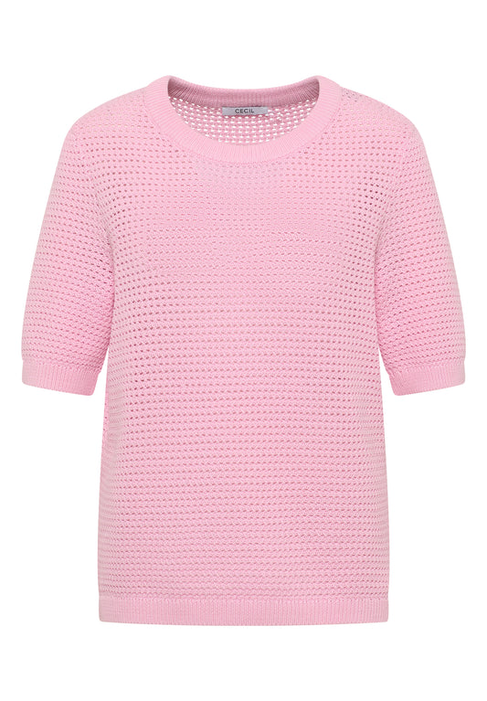 Kurzarm Pullover mit Struktur