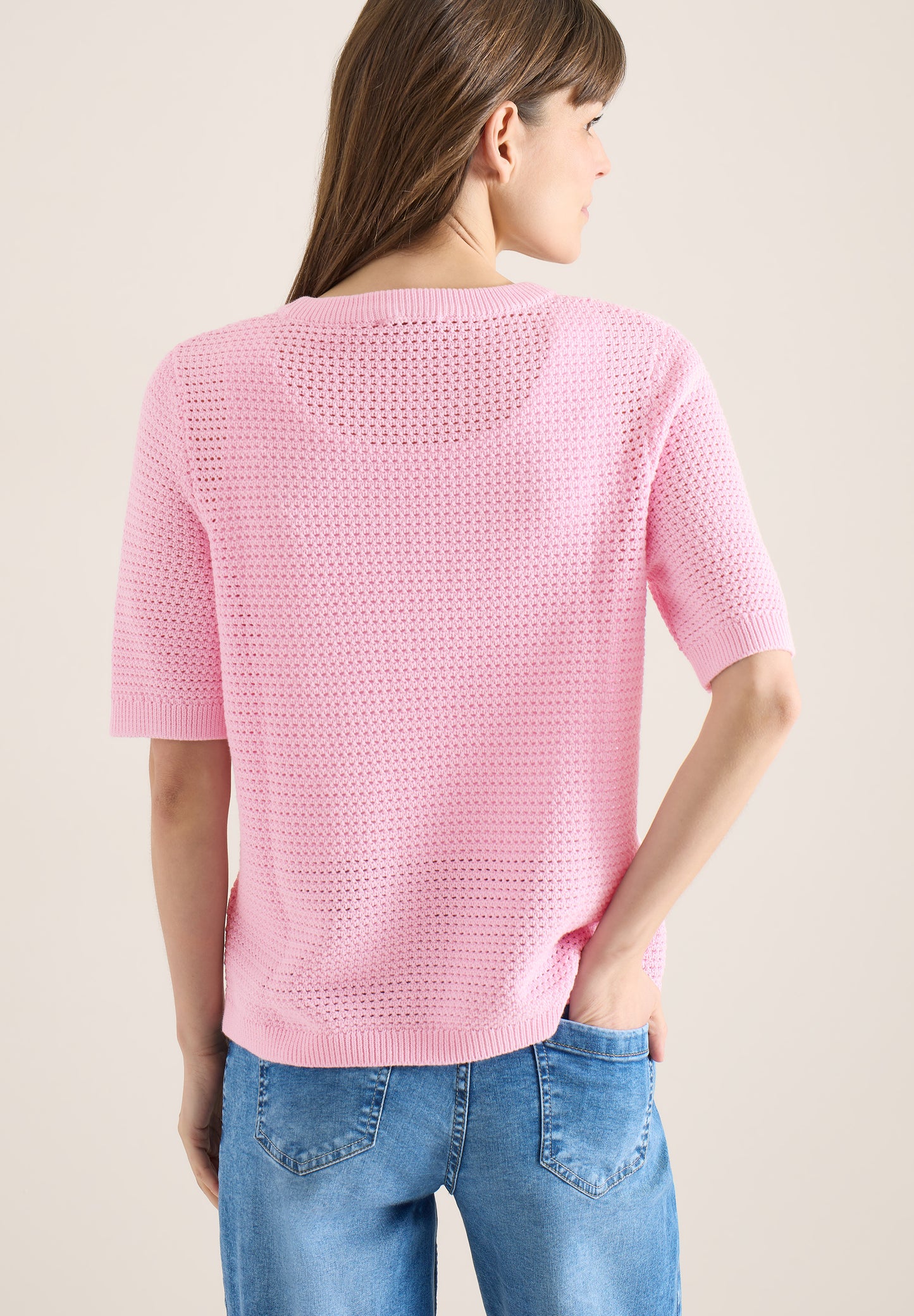 Kurzarm Pullover mit Struktur