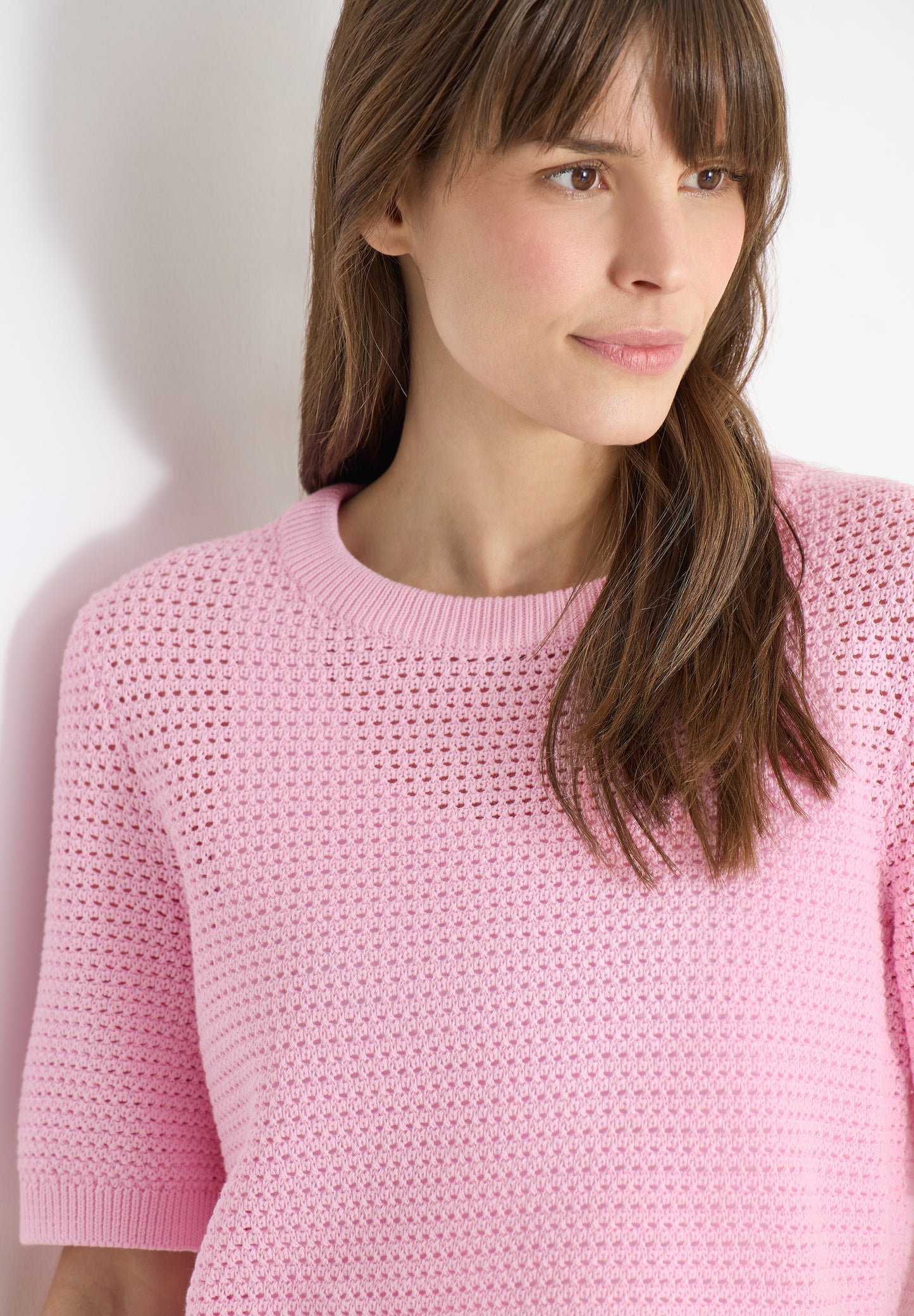 Kurzarm Pullover mit Struktur