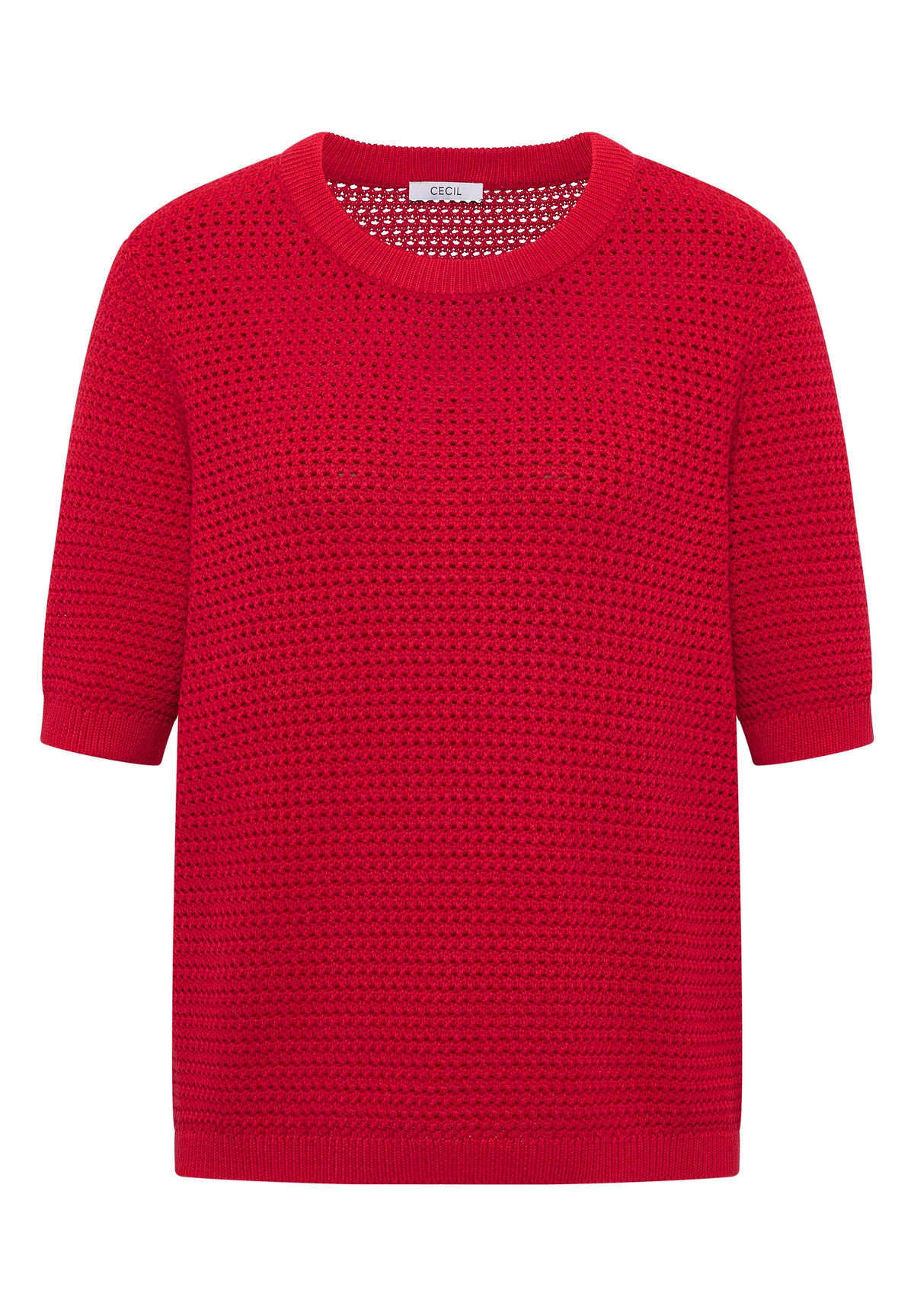 Kurzarm Pullover mit Struktur