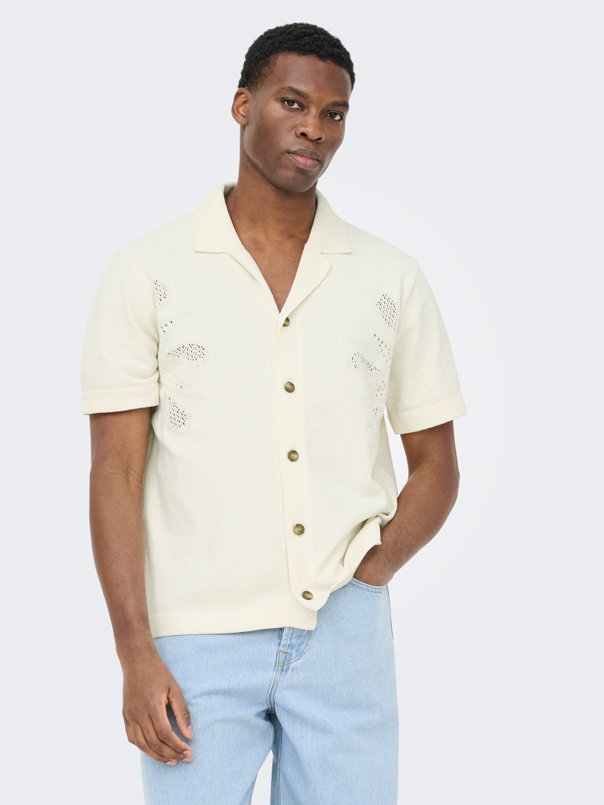 ONSJAM LIFE REG SS SHIRT KNIT