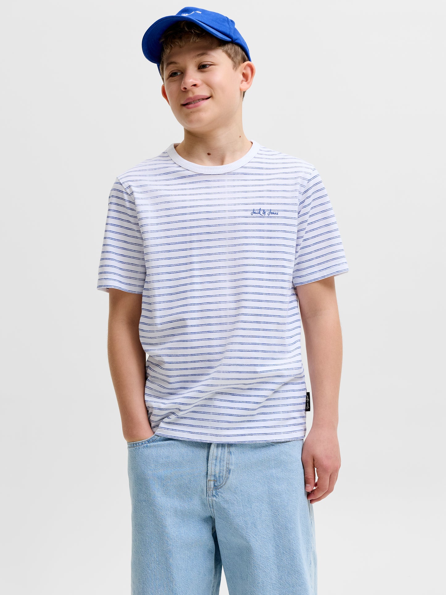 JJDEVIN DAYTONA STRIPED TEE SS CN JNR