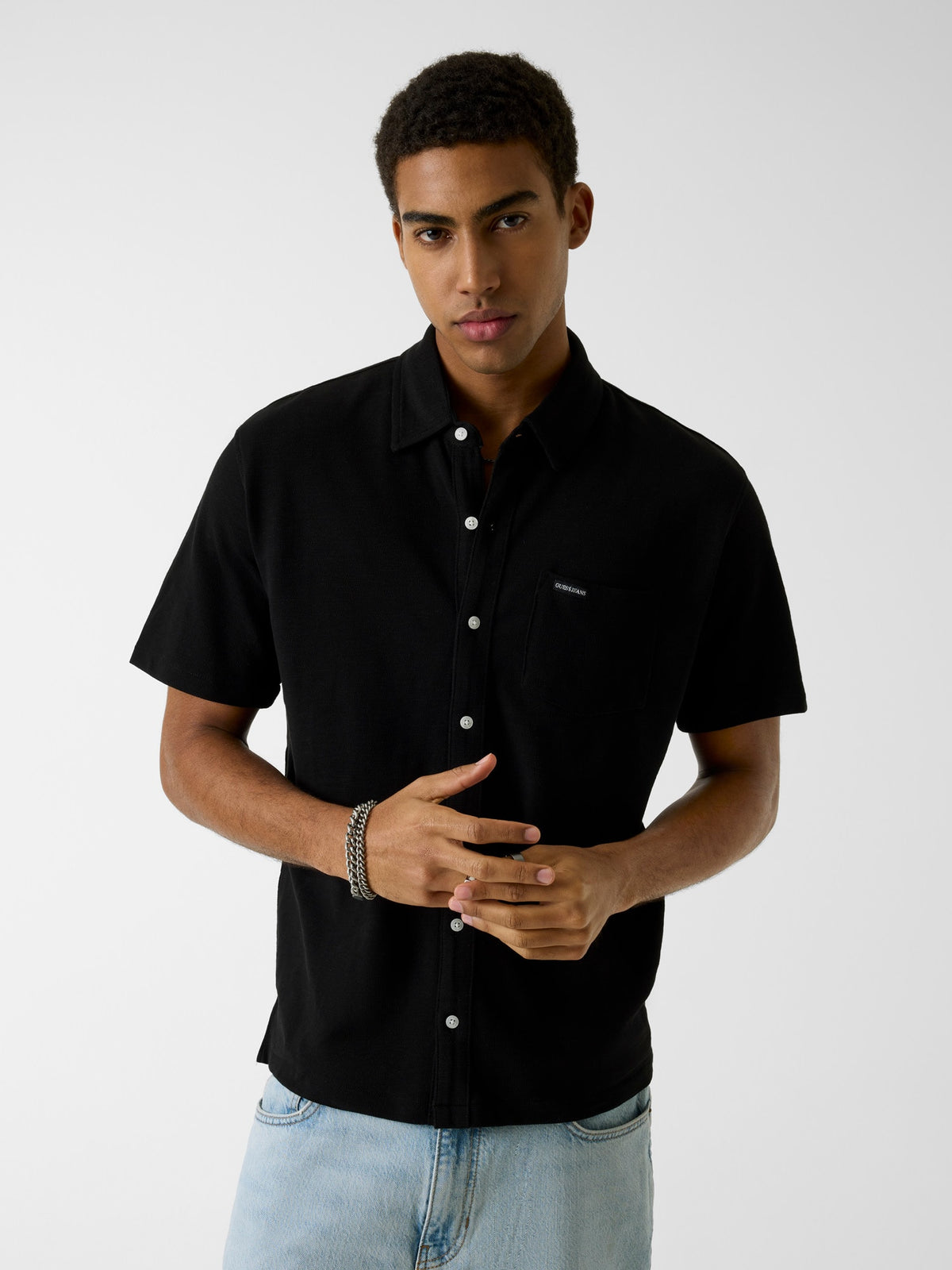 GJ REG FIT SLUB PIQUE SS SHIRT