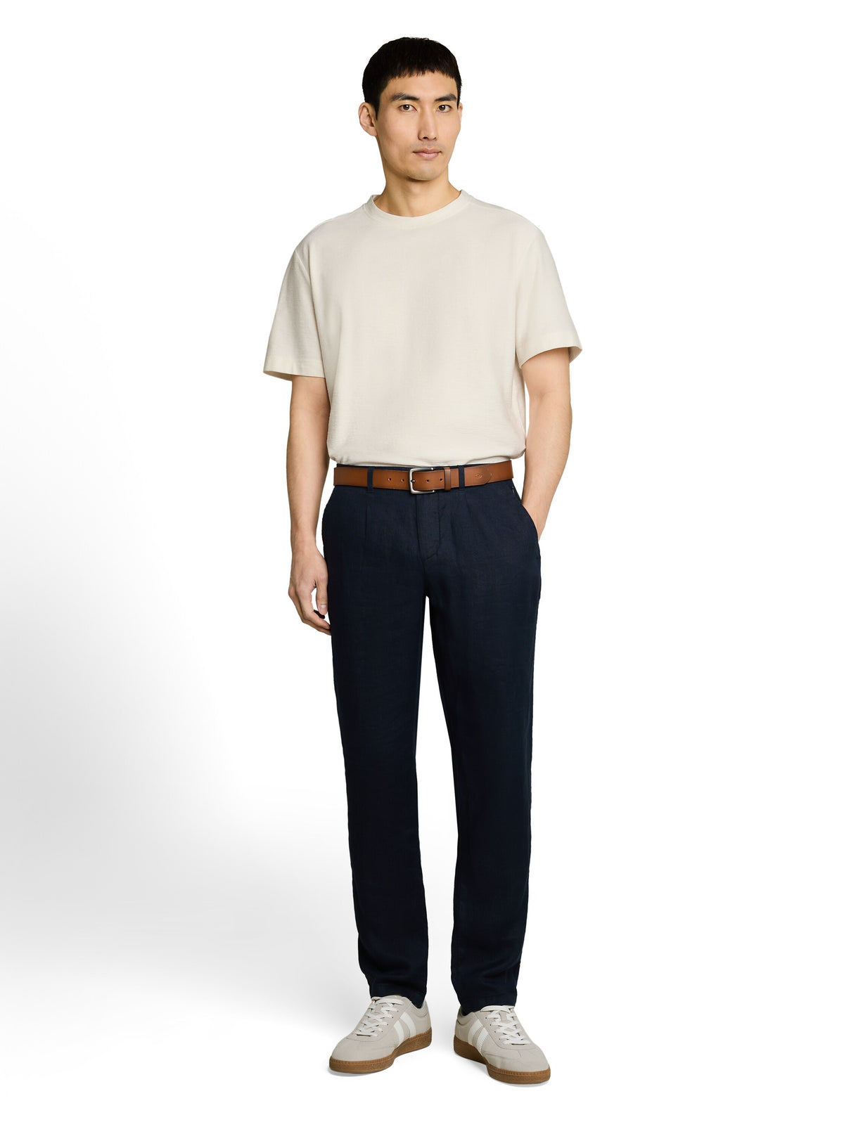T-Shirt mit Ottoman-Struktur