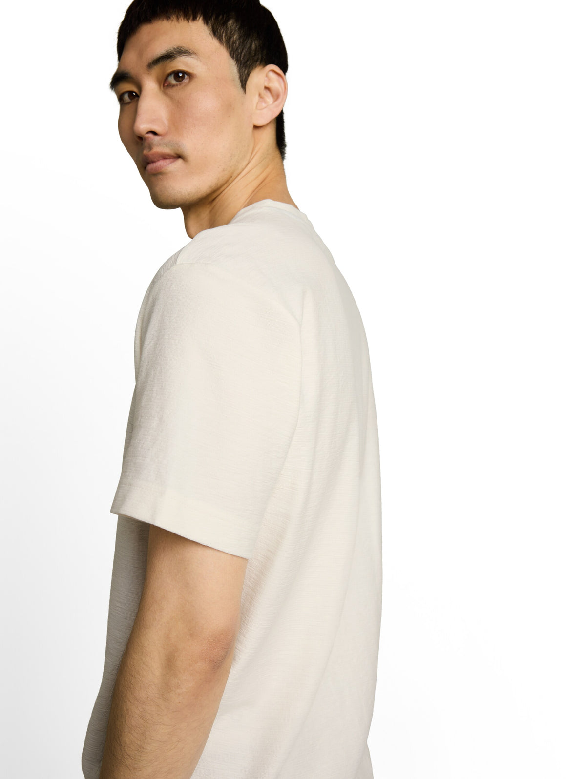 T-Shirt mit Ottoman-Struktur