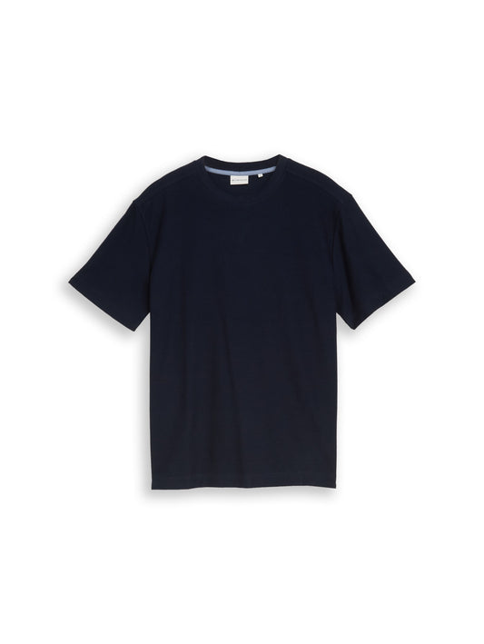 T-Shirt mit Ottoman-Struktur