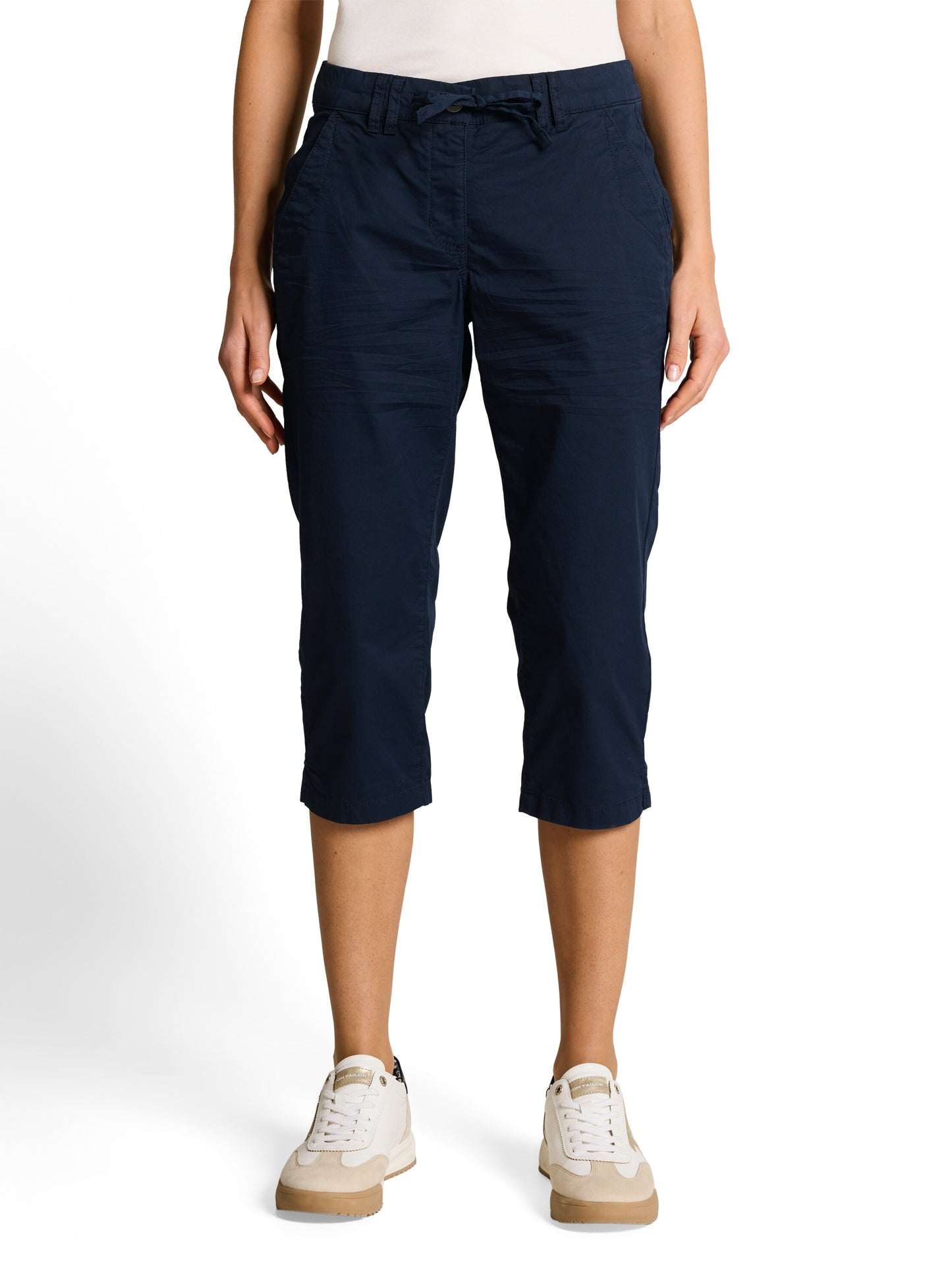 Tapered Relaxed Capri Hose mit Kordelzug