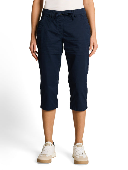 Tapered Relaxed Capri Hose mit Kordelzug