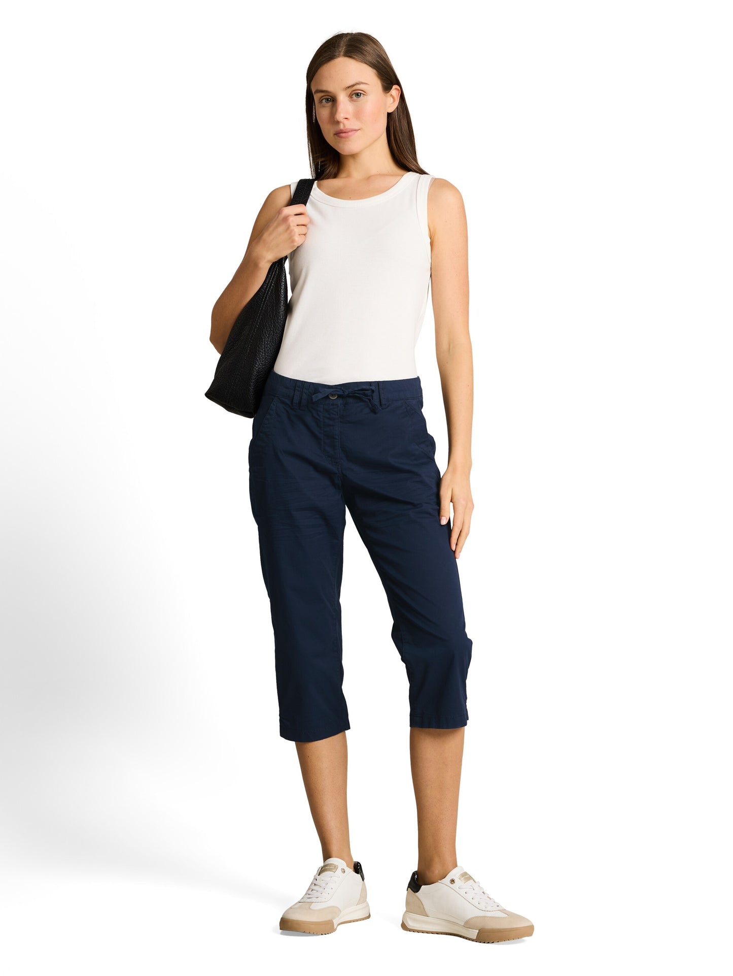 Tapered Relaxed Capri Hose mit Kordelzug