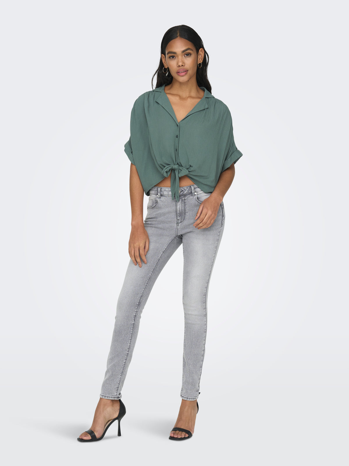 ONLPAULA LIFE S/S TIE SHIRT WVN NOOS