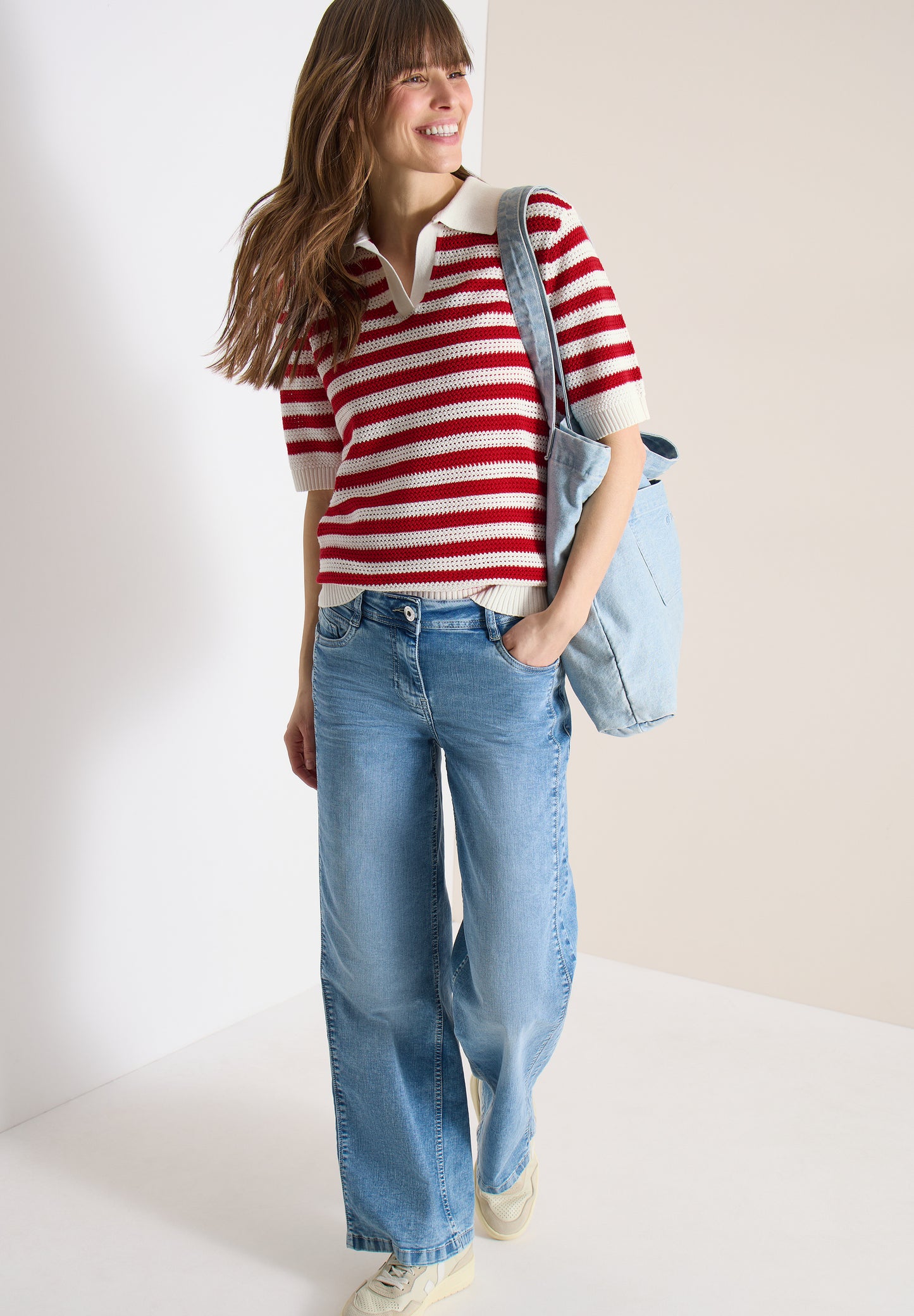 Kurzarm Poloshirt in Mesh-Qualität