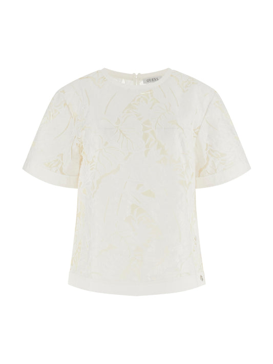 SS CASSANDRE FOLIAGE TULLE TOP