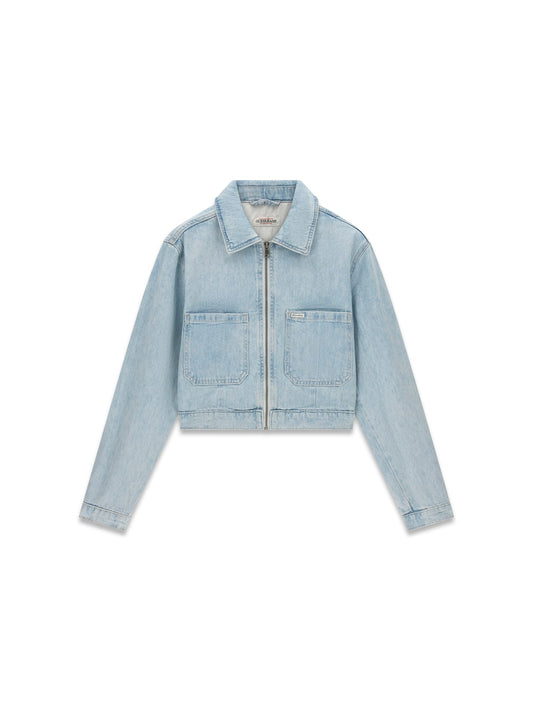 GJ CROPPED ZIPPED TRUCKER