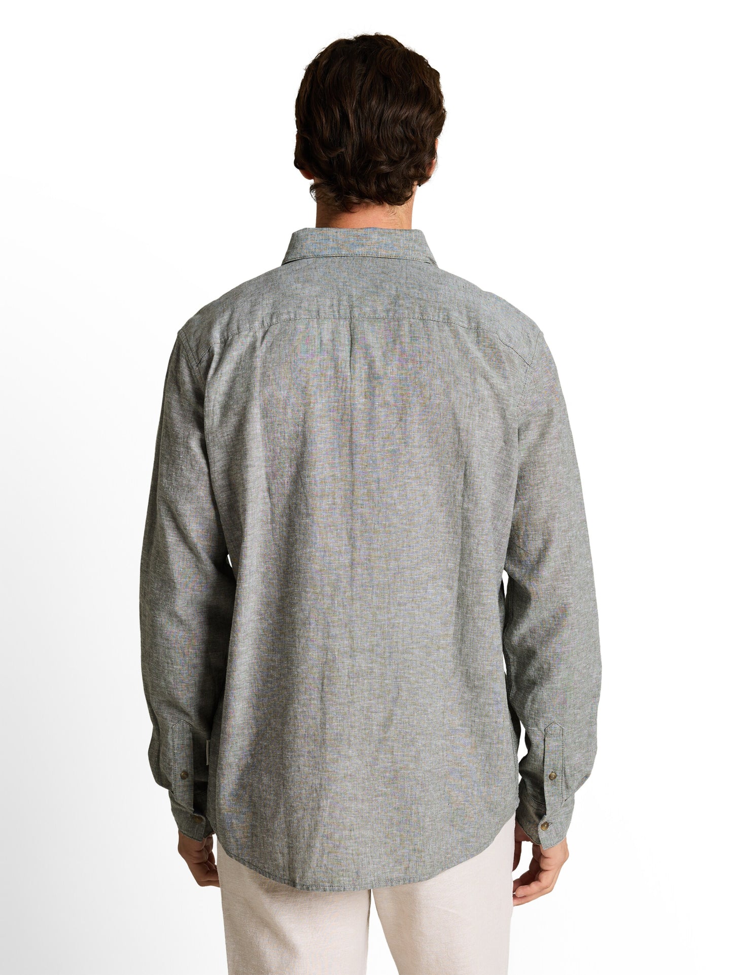 Regular Fit Hemd mit Leinenanteil
