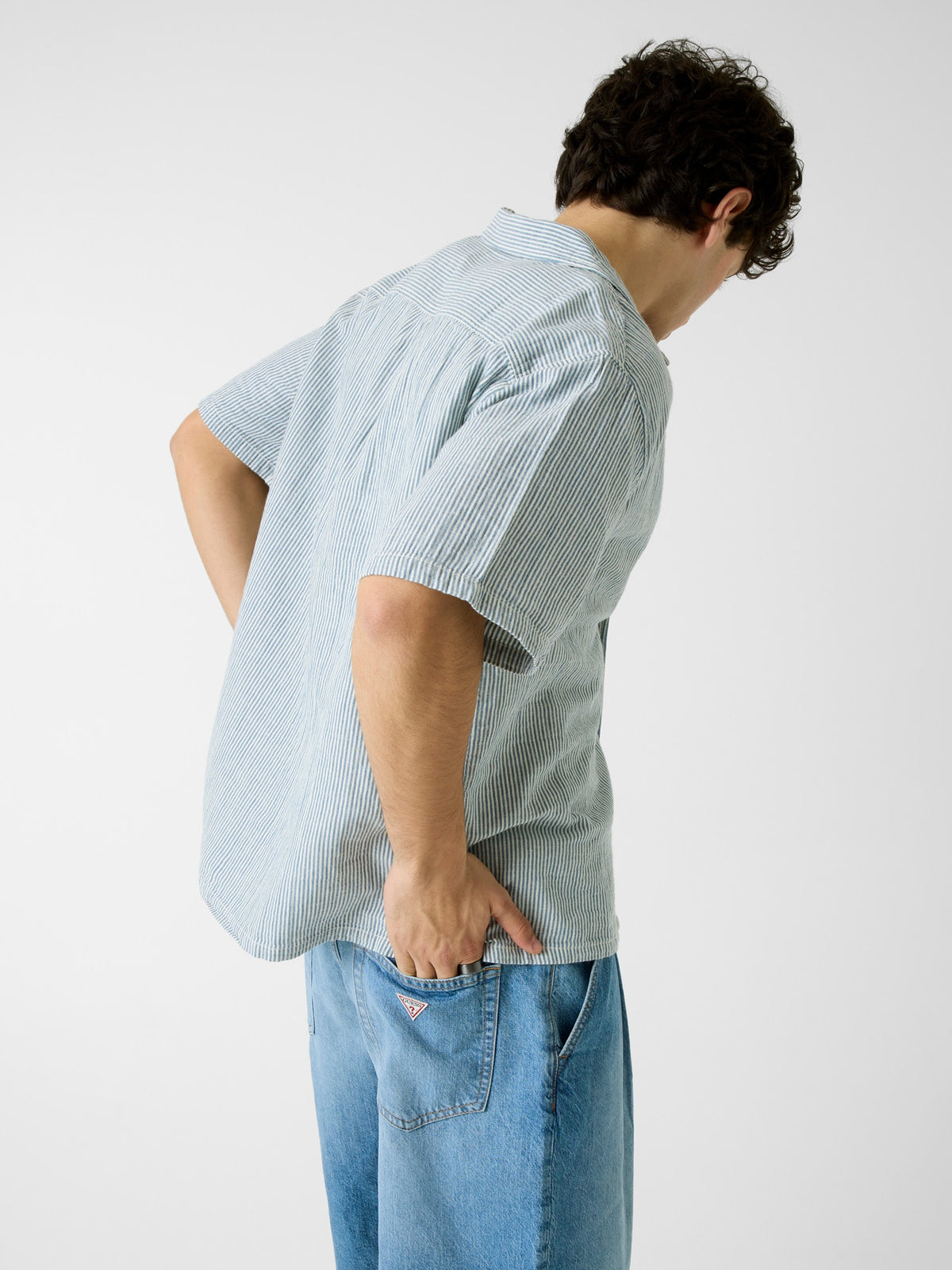 GJ BOXY CROPPED CAMP SHIRT