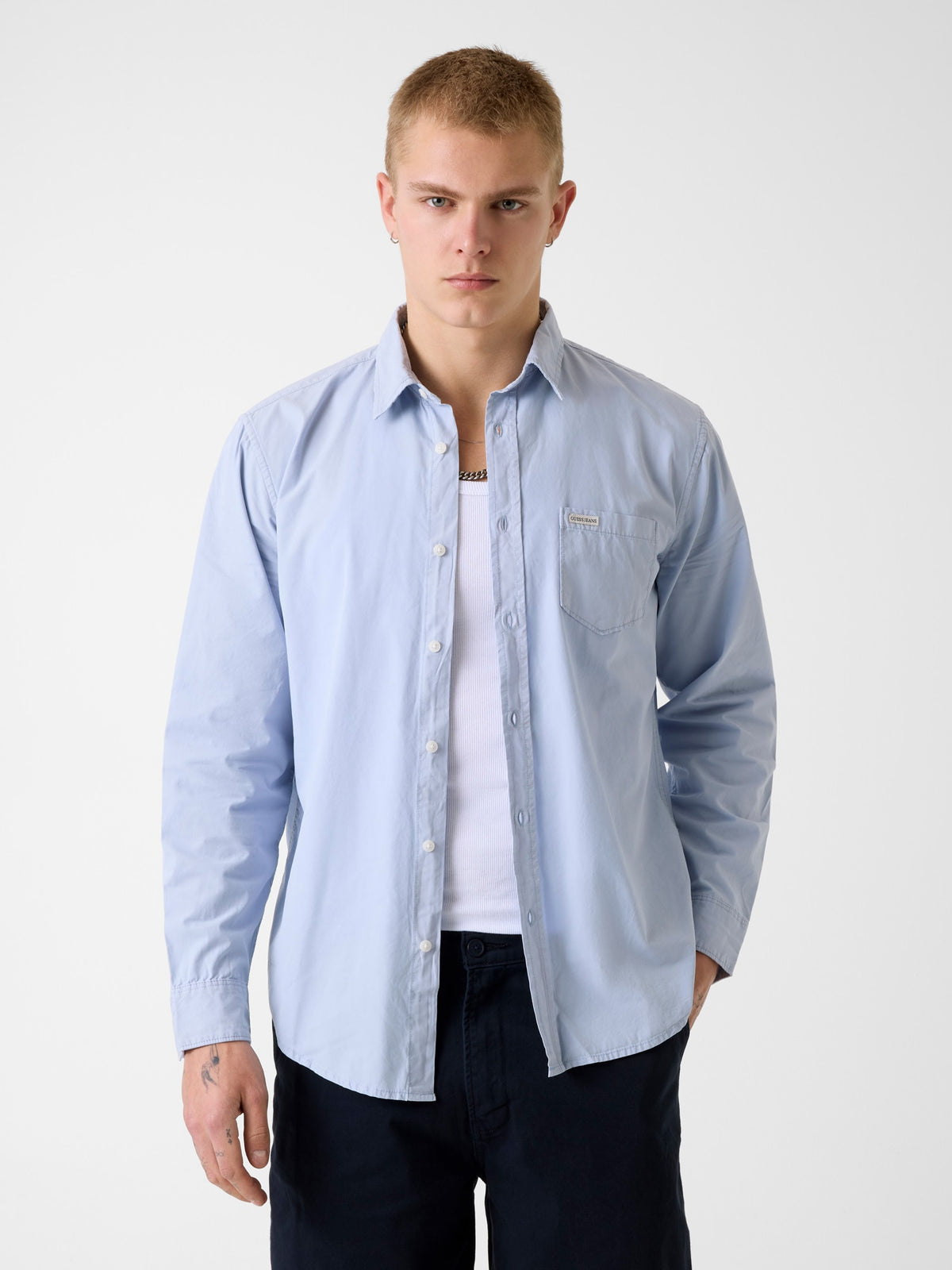 GJ LS SLIM POCKET SHIRT
