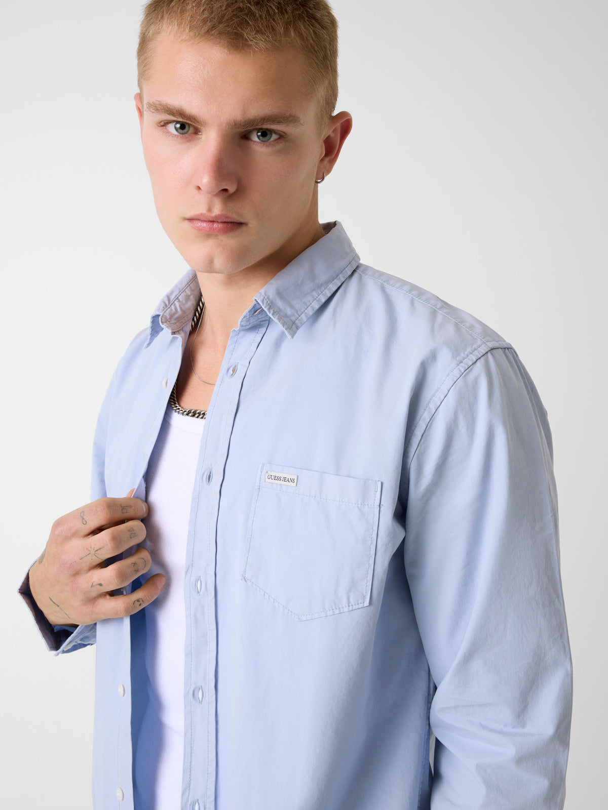 GJ LS SLIM POCKET SHIRT