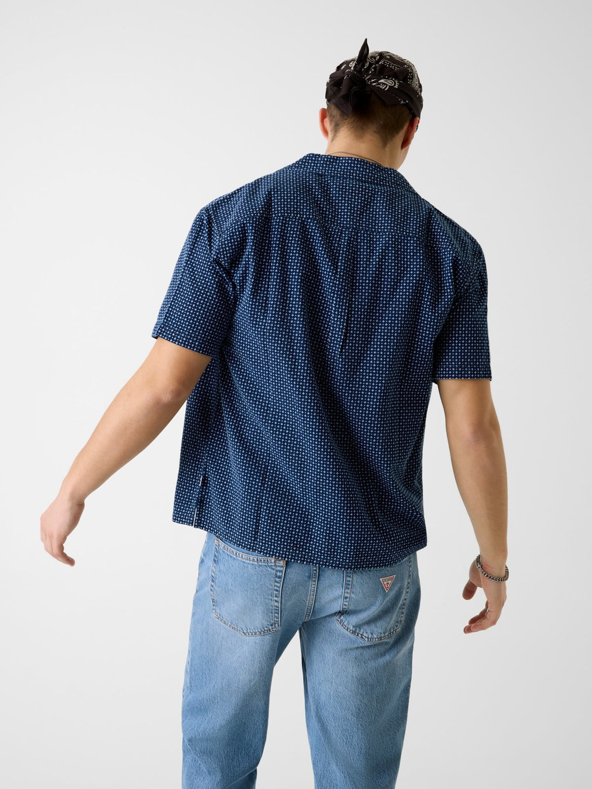 GJ BOXY CROPPED CAMP SHIRT
