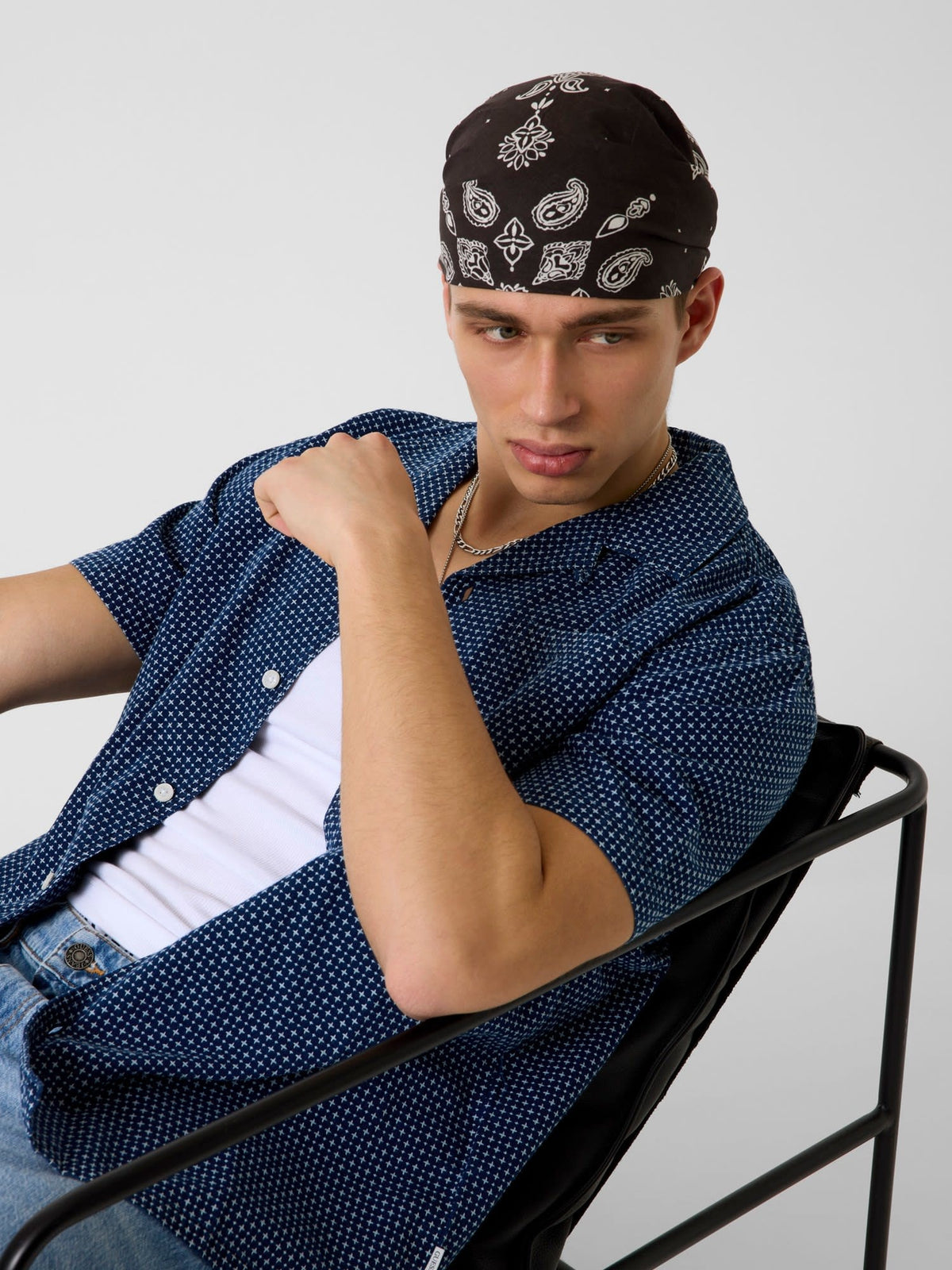 GJ BOXY CROPPED CAMP SHIRT