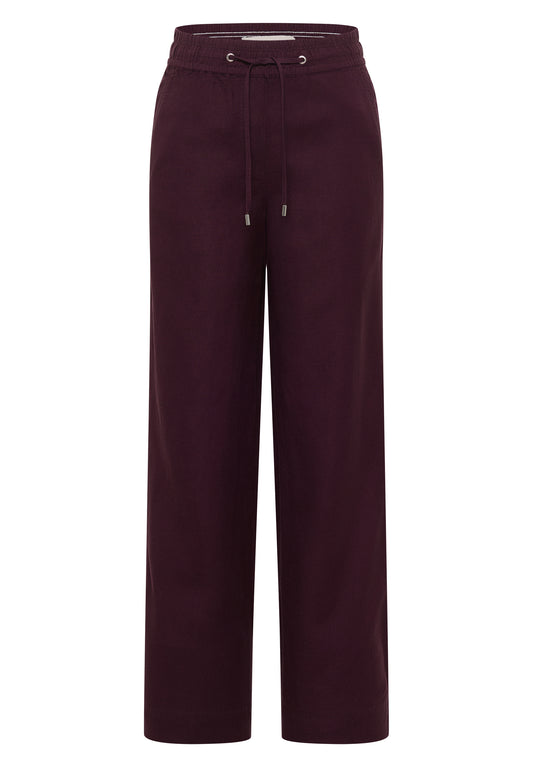High Waist Wide Leg Hose aus Leinenmix