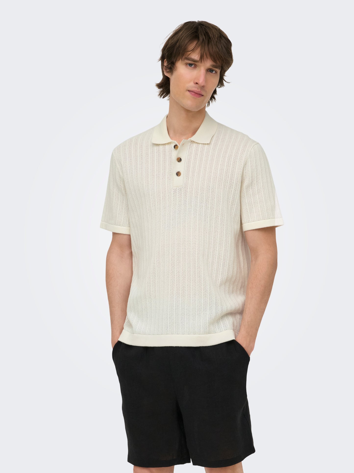 ONSMOON REG 12 SS POLO KNIT NOOS