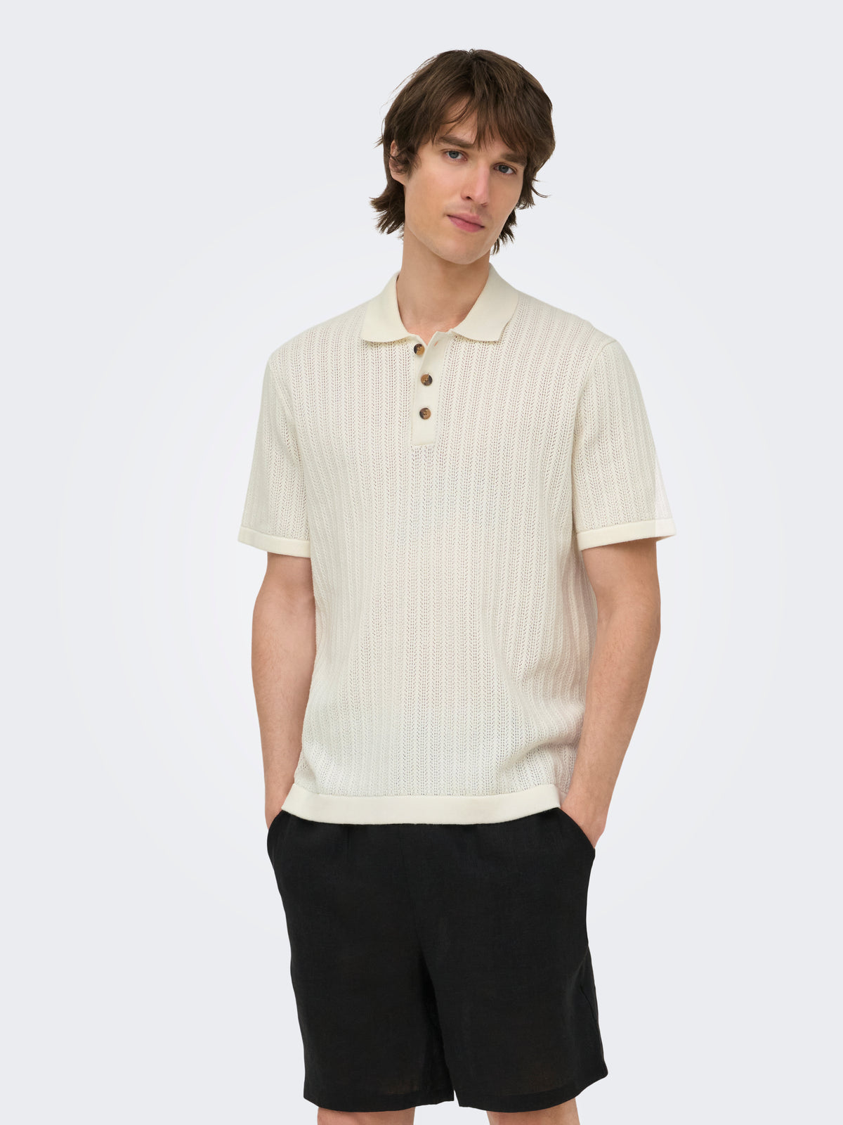 ONSMOON REG 12 SS POLO KNIT NOOS