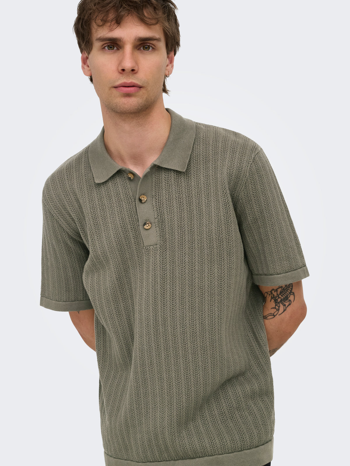 ONSMOON REG 12 SS POLO KNIT NOOS