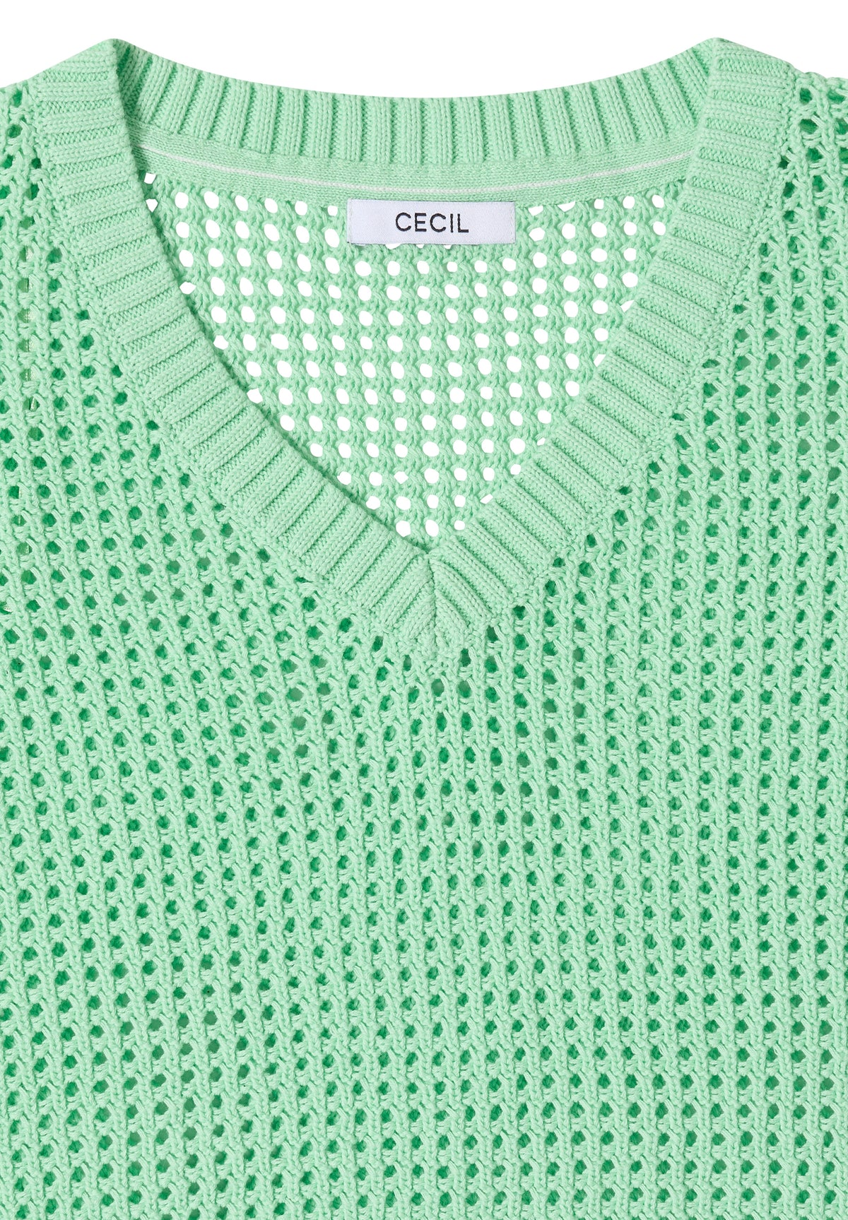 Kurzarm Pullover im Crochet-Look