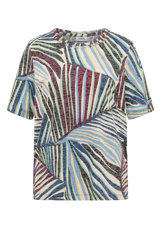 T-Shirt im Ausbrenner-Look mit Print