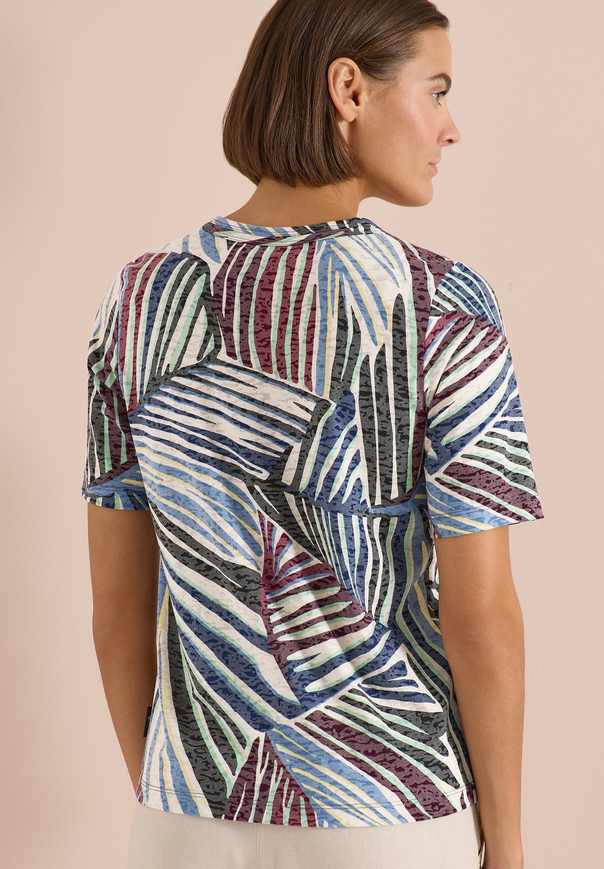 T-Shirt im Ausbrenner-Look mit Print