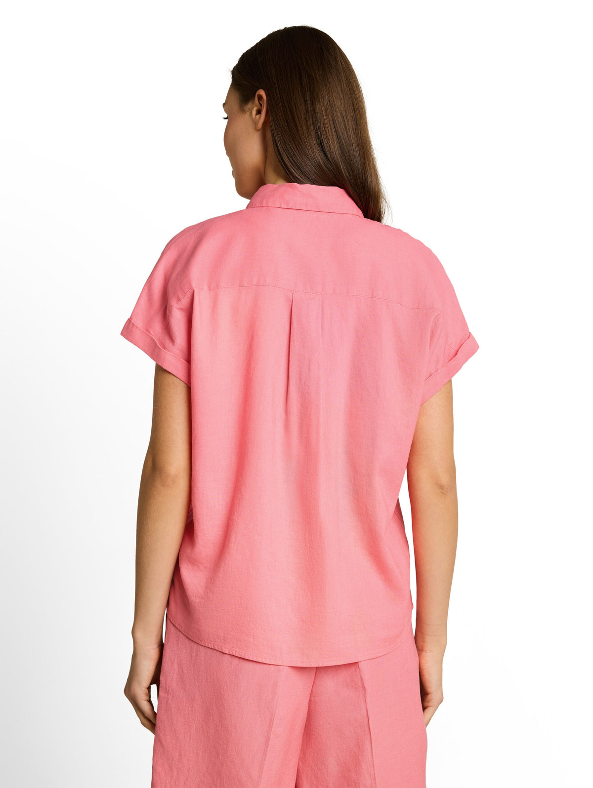 Loose Fit Bluse mit Leinenanteil