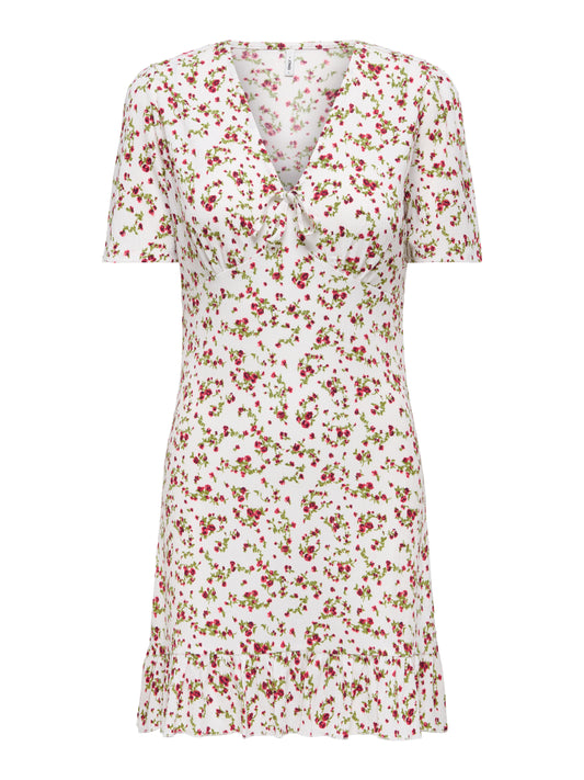 ONLMOLLY S/S V-NECK DRESS JRS NOOS