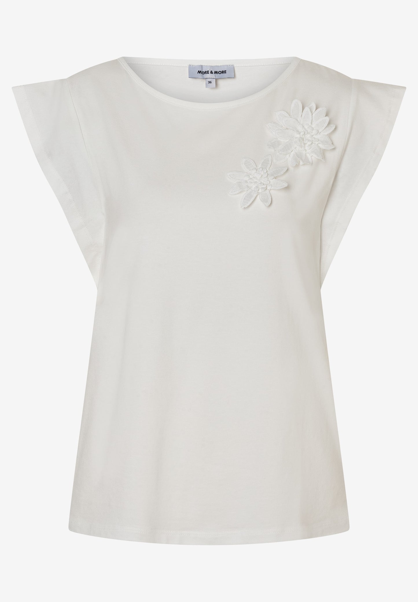 T-Shirt mit Blüten-Applikation