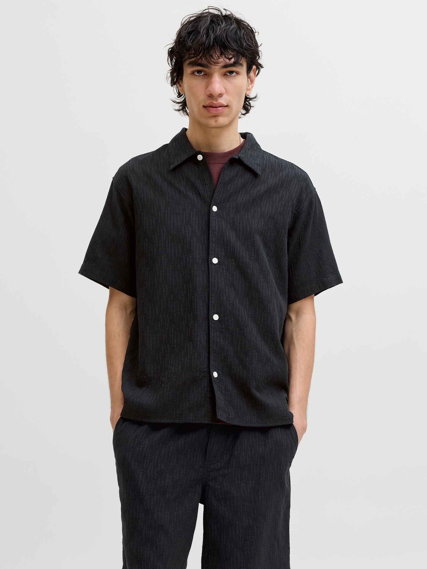 JORMONTAUK WAVY TEXTURE SHIRT SS SN