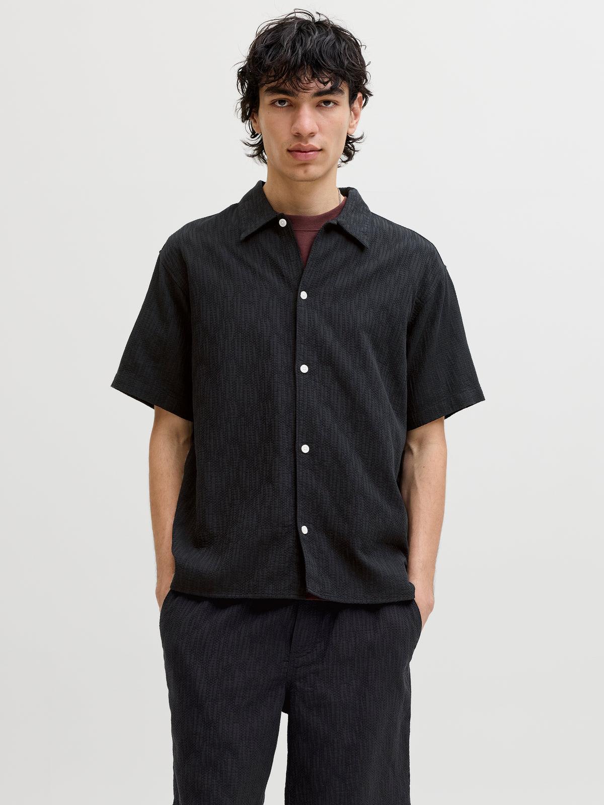 JORMONTAUK WAVY TEXTURE SHIRT SS SN