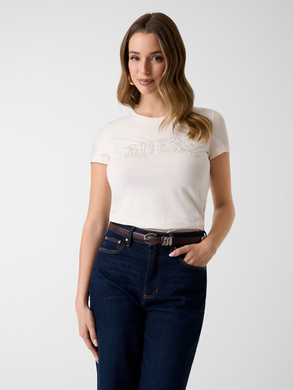 CN SS LOGO LACE TEE