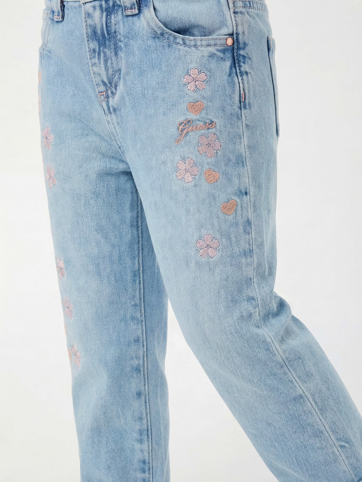 PALAZZO RGD DNM PANTS W/EMBROI