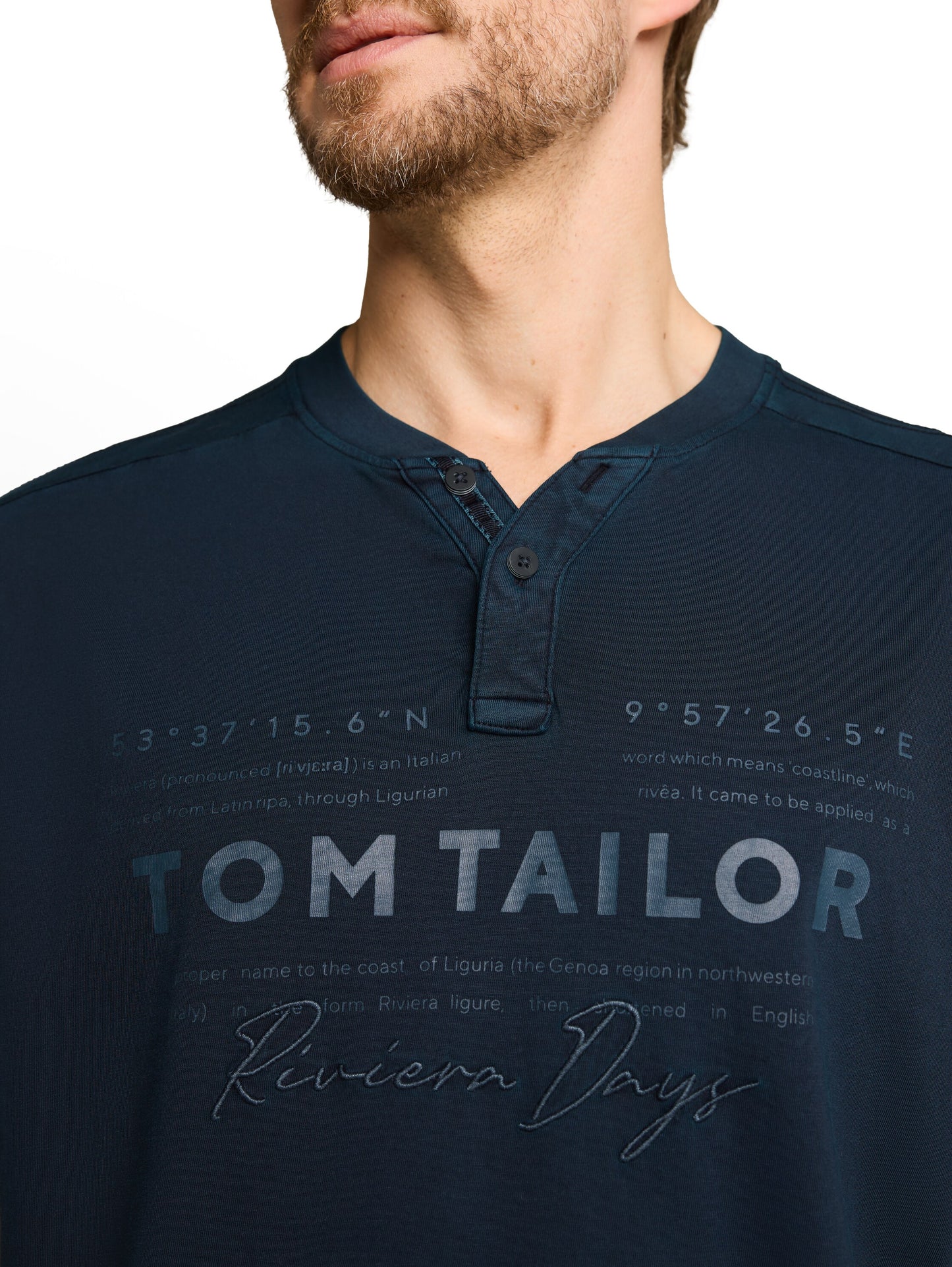 Henley T-Shirt im Used-Look
