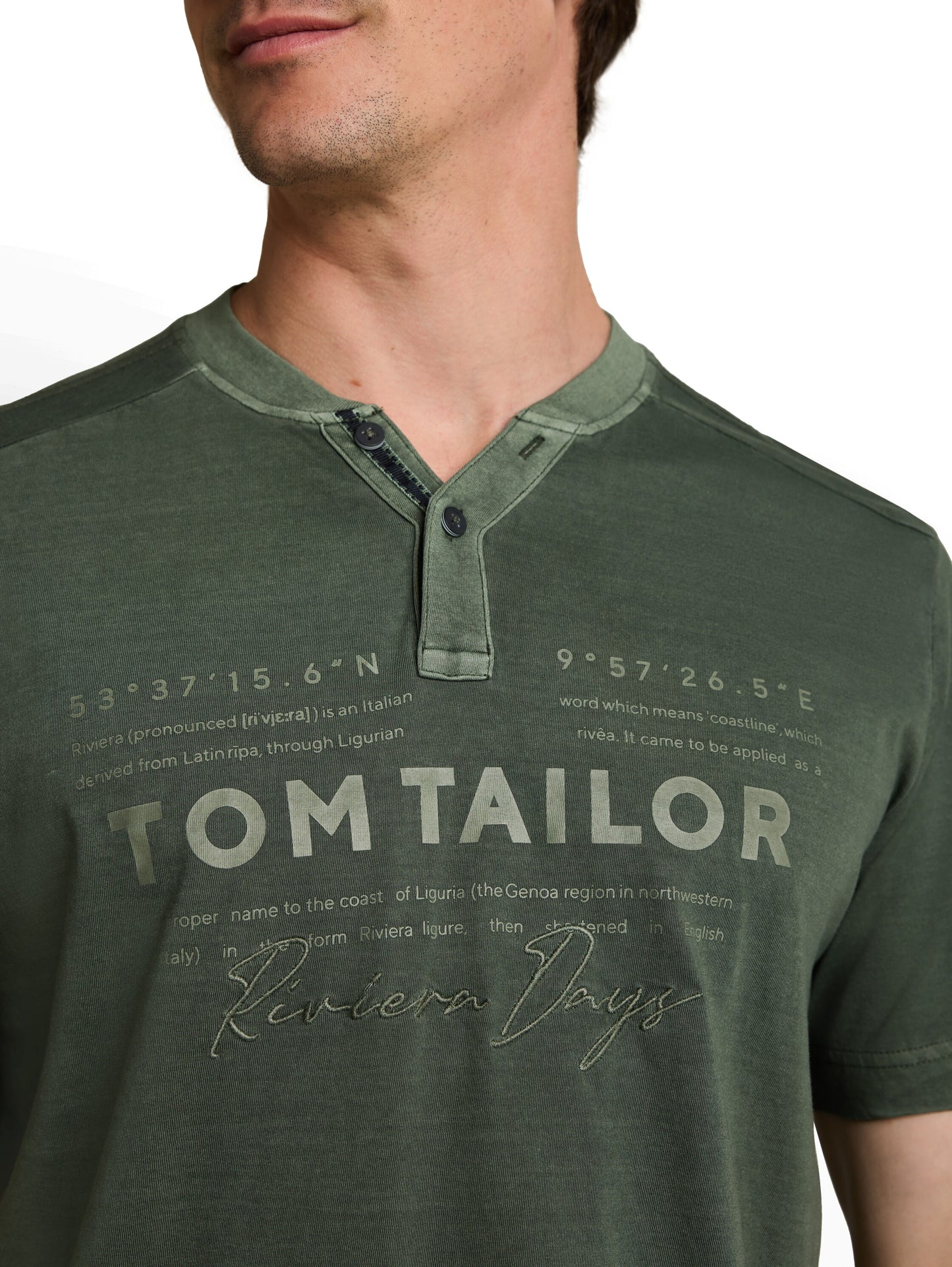 Henley T-Shirt im Used-Look