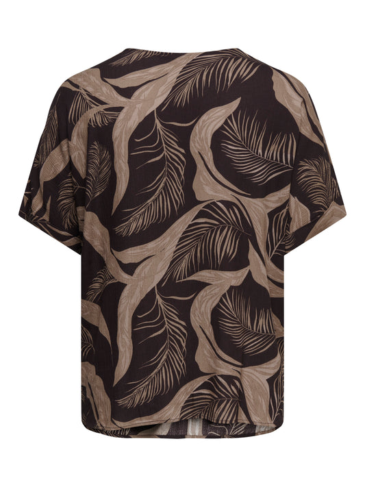 CARVILMA S/S BOATNECK TOP AOP