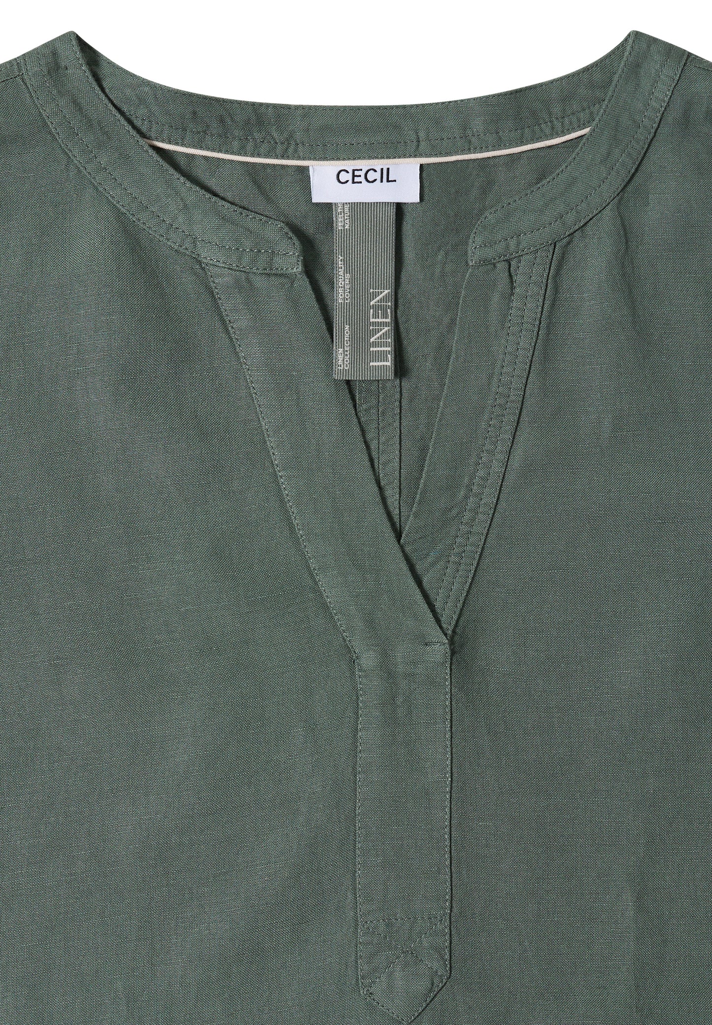 Knielanges Kleid aus Leinenmix