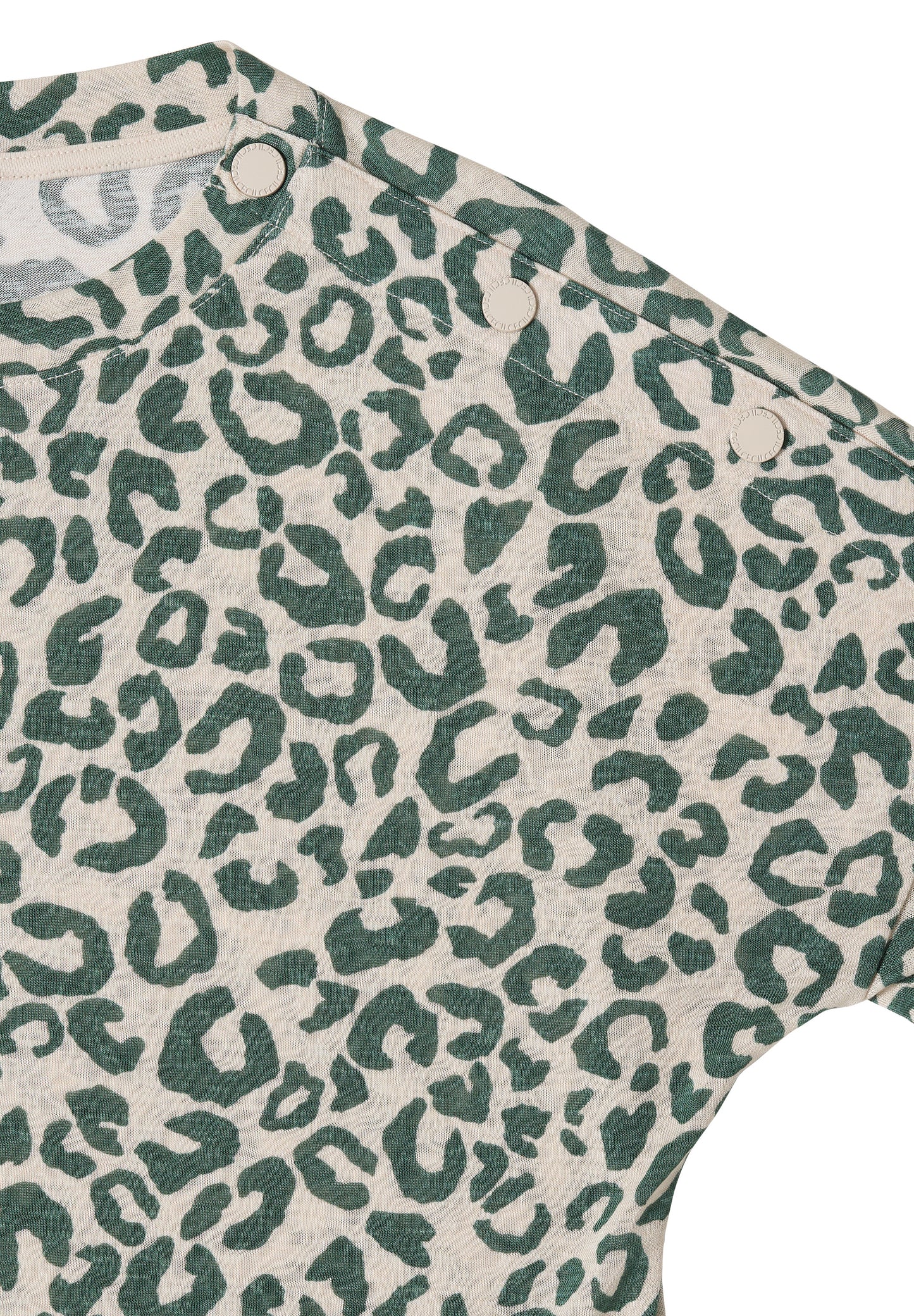 Kurzarm Shirt mit Knöpfen und Leo-Print