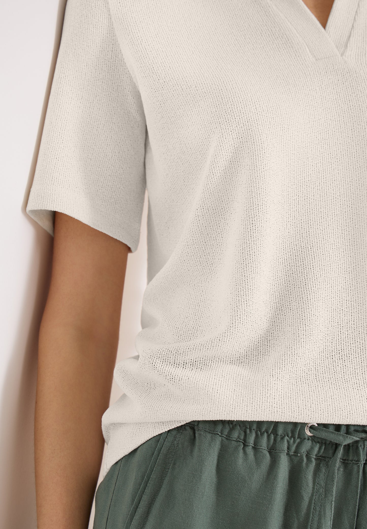 Kurzarm Poloshirt in Unifarbe