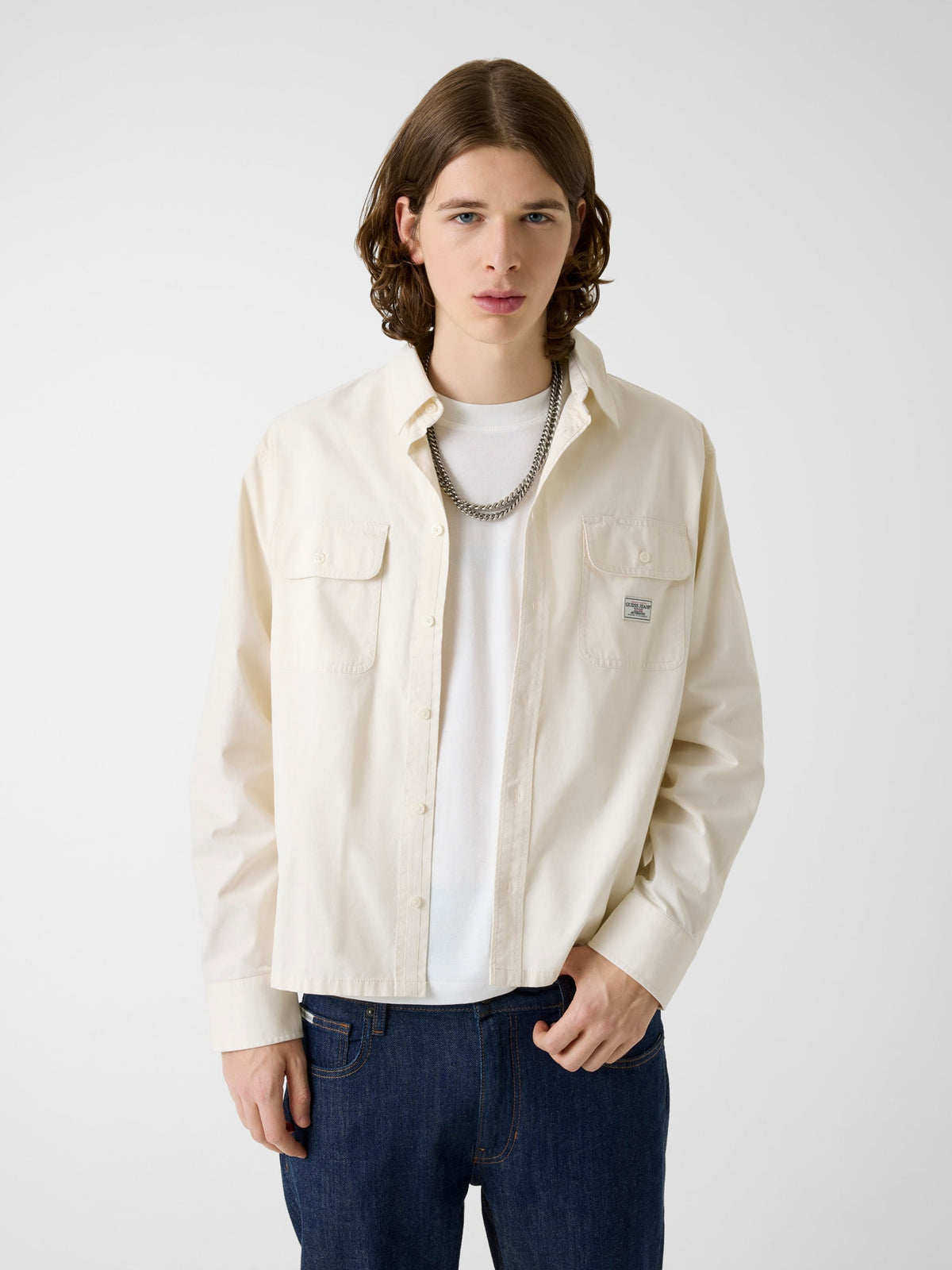 GJ LS BOXI CROPPED POCKET SHIR