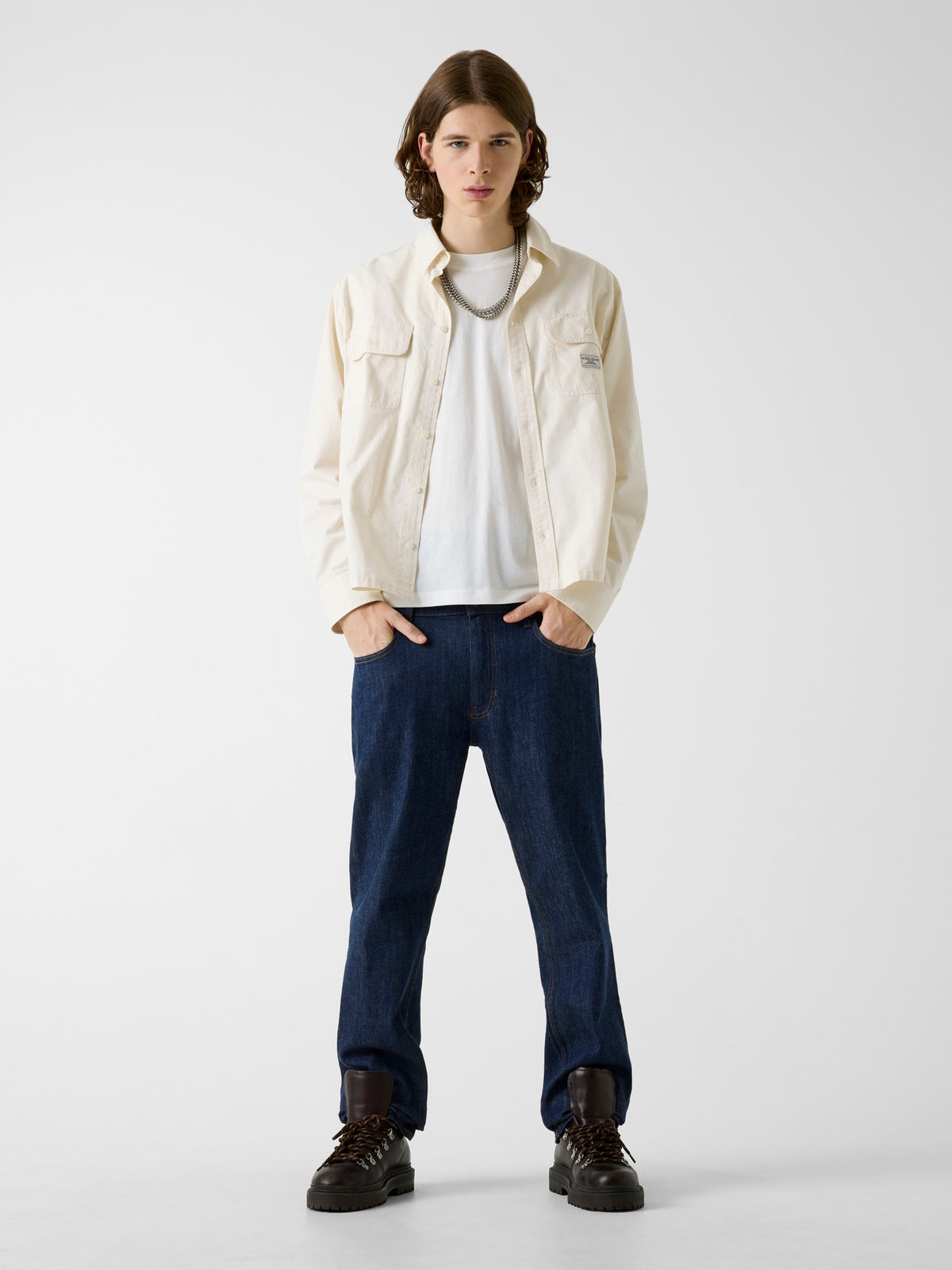 GJ LS BOXI CROPPED POCKET SHIR
