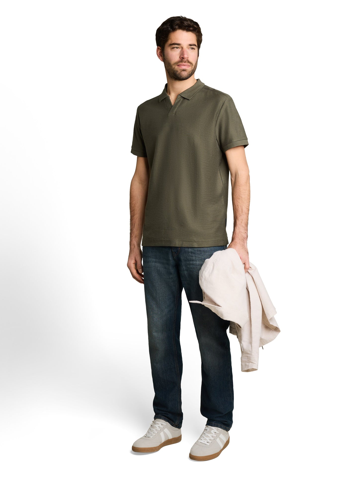 Poloshirt mit Ottoman-Struktur