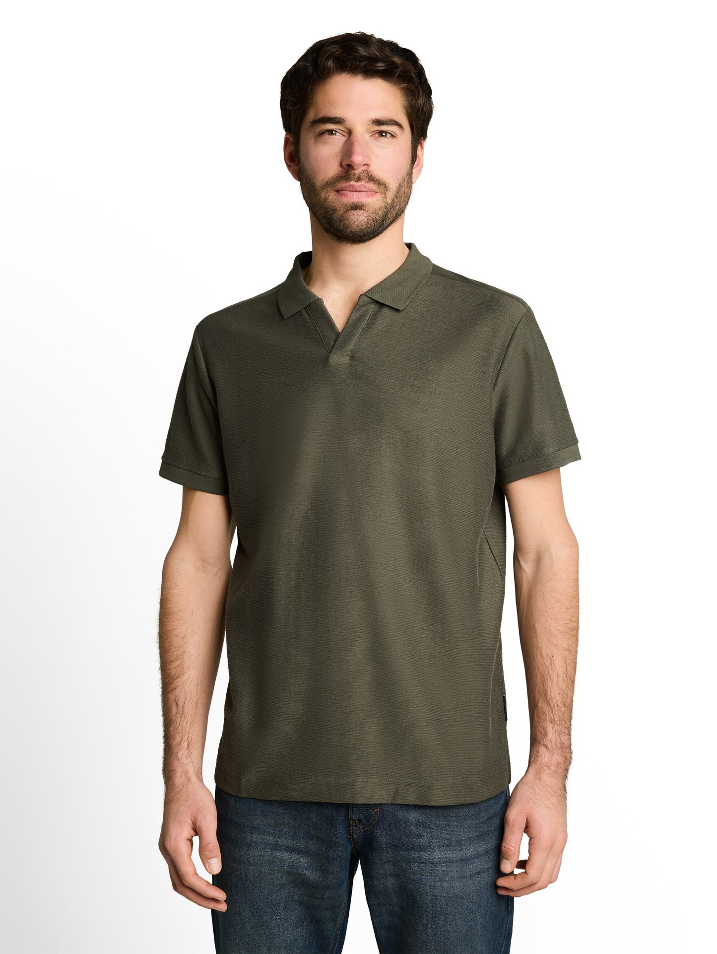 Poloshirt mit Ottoman-Struktur