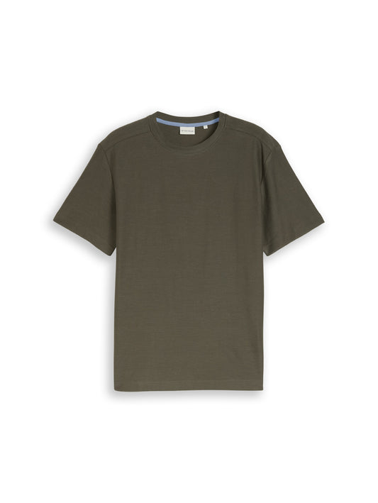 T-Shirt mit Ottoman-Struktur