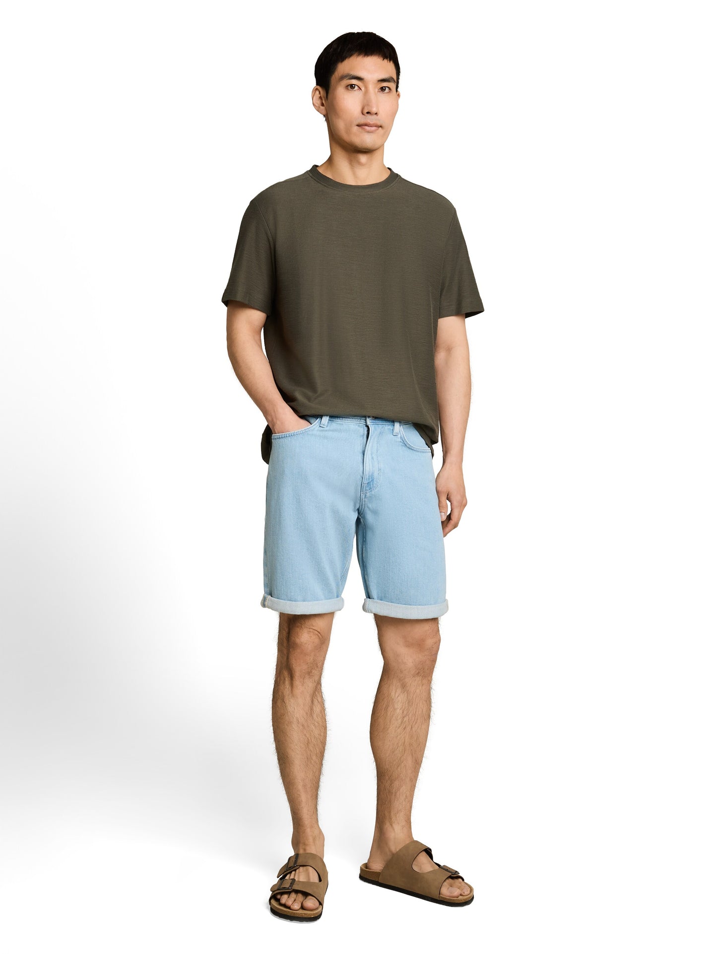 T-Shirt mit Ottoman-Struktur